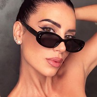 Lunettes de soleil ovales pour femmes, tendance rétro estivale, pour la photographie de rue, la conduite, protection UV, lunettes personnalisables avec logo