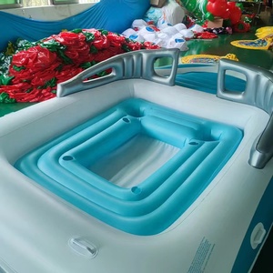 <span class=keywords><strong>Bouée</strong></span> de piscine <span class=keywords><strong>gonflable</strong></span> pour 6 personnes en forme de hors-bord géant de haute qualité avec seau à glace et trou de tasse pour l'été - Product Image 6