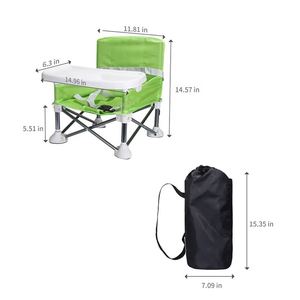Silla de Comer Portátil Plegable para Bebés, con Cinturón de Seguridad, Multifuncional, de Tela Oxford y Aluminio, Asiento Cómodo para la Alimentación Infantil - Product Image 6