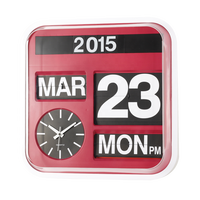 Jam Dinding Kalender Otomatis 43CM untuk Kantor & Dekorasi Rumah dengan Tampilan Waktu/Tanggal/Tahun, Mesin Jepang, Mudah Dibaca # A00AF630
