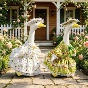 Nuevo Conjunto de Gansos Decorativos de 23 Pulgadas, Estilo Pastoral y Adorable, Verde Aguacate, de Poliéster, con Temática de Frutas, para el Día de San Valentín, para Todas las Estaciones - Product Image 4