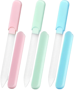 Lima de uñas de doble cara con grano 180, herramienta reutilizable para el cuidado de las uñas, rosa, verde, azul - Product Image 1