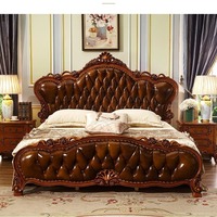 Tête de lit double en bois massif de style européen moderne 180x200cm, meuble de chambre à coucher avec rangement