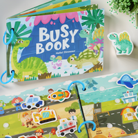 Ferme dinosaure enfants d'âge préscolaire activités d'apprentissage livre occupé bricolage Montessori livre calme