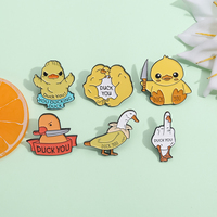Broches en émail « Compagnons ailés » : Adorables animaux de dessin animé (canard, oie, poulet) pour vêtements, badges de revers et sacs à dos