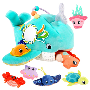 V122 Venta al por mayor Soft Ocean Whale Adventure Juego de <span class=keywords><strong>juguetes</strong></span> sensoriales con sonajero <span class=keywords><strong>Juguetes</strong></span> para bebés <span class=keywords><strong>9</strong></span>-<span class=keywords><strong>12</strong></span> <span class=keywords><strong>meses</strong></span> Regalos perfectos para bebés pequeños - Product Image 1