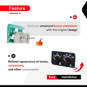 Wenle Cao Cấp Nhiệt Độ Nước Đo Mức Nhiên Liệu Meter 1434134 1109997 1423207 W25.005 Kết Hợp Meter Cho <span class=keywords><strong>Scania</strong></span> - Product Image 4