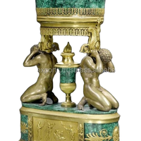 Sculptures murales en verre et malachite faites à la main pour la décoration intérieure moderne, autocollantes, pour usage au bureau