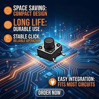 COMMUTATEUR TACTILE SMD VAOHM VA-TSP4SB-S4H8 6mm X 6mm X 4.8mm (1 sac/1000 pièces)