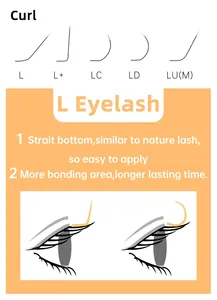 L Curl Lông Mi Mở Rộng Mới Thời Trang Chuyên Nghiệp Lông Mi Bán Buôn L Hình Dạng Lụa Nga Khối Lượng Cá Nhân Lông Mi Cho Trang Điểm