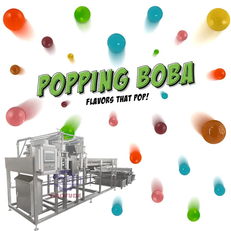 SINOFUDE Hoch leistungs automatische voll automatische Milchtee-Explosionsperlen-Produktions linie Popping Boba-Maschine