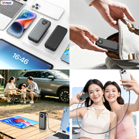 Chargeur portable personnalisé avec écran numérique, charge rapide 35W, 10000mAh, batterie externe pour ordinateur portable avec 2 câbles pour téléphone portable
