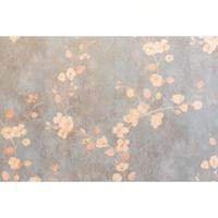 Papier peint floral vintage, papier peint mural personnalisé, papier peint mural à fleurs de pêche douces pour le salon, la chambre à coucher, la décoration de la maison, salon