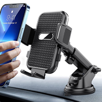 Nouveau support de téléphone flexible réglable en ABS avec rotation à 360 degrés pour montage sur pare-brise de voiture pour smartphones