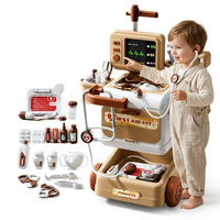 Juego de 28 Piezas de Juguete de Doctor para Niños, Carrito Médico con Luz y Sonido, Juego de Imitación Educativo, Juego de Roles de Hospital, Juguete de Clínica para Niños, Regalo