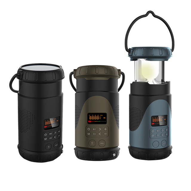 All-in-One speaker Weatherproof Emergency Portable Radio with Dual Charge Solar Hand Crank Flashlight Power Bank Outdoor home