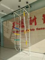 Ensemble de gymnastique murale multifonctionnel pour enfants - Échelle suédoise, corde d'escalade et anneaux de balançoire pour l'exercice en intérieur et le divertissement en salle de jeux