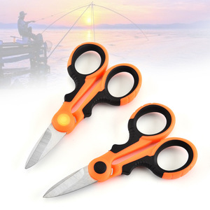 Fishing Shears Orange Black 6 Inch Multi Functional Wire Cutter For Freshwater Fishing Tools - Product Image 1