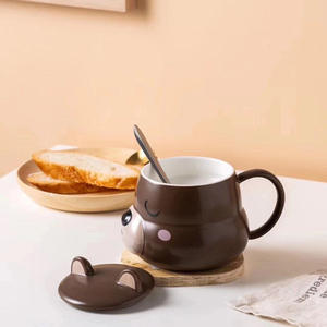 Lelyi-Taza <span class=keywords><strong>de</strong></span> cerámica <span class=keywords><strong>de</strong></span> <span class=keywords><strong>oso</strong></span> <span class=keywords><strong>de</strong></span> dibujos animados, taza creativa tridimensional con forma <span class=keywords><strong>de</strong></span> animal - Product Image 4