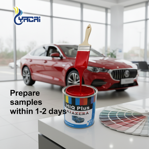 Venta al por mayor de fábrica: Pintura acrílica líquida 1K de capa base para automóviles y embarcaciones, rojo brillante, resistente a la intemperie, para reparación de coches metálicos rojos. - Product Image 1