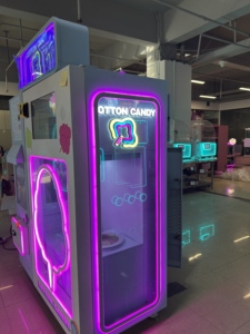 Máquina de Algodón de Azúcar Automática Completa con 60 Colores y 4 Sabores, Pago con Monedas o Código QR para Centros Comerciales, Precio de Fábrica - Product Image 4
