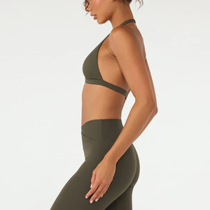 Nuevo Sujetador Deportivo Halter Sólido de Alta Calidad para Mujer, Suave como <span class=keywords><strong>la</strong></span> Mantequilla, Elástico, con Copas Extraíbles, Soporte Ligero, Top de <span class=keywords><strong>Yoga</strong></span> - Product Image 2