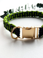 Ensemble ajustable personnalisé de collier de chien tressé à la main et de collier de chien avec numéro de téléphone pour chiens de taille moyenne