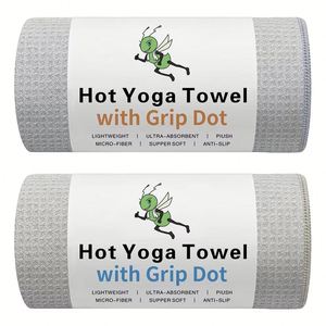 Serviette de yoga personnalisée ultra absorbante, écologique et à séchage rapide - Tissu doux et respectueux de la peau avec points antidérapants pour la salle de sport - Product Image 1