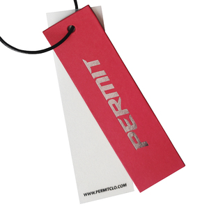 Logotipo MOQ bajo Personalización Cartón grueso de alta calidad Impresión de papel reciclable Papel de aluminio dorado Etiquetas colgantes para ropa - Product Image 6