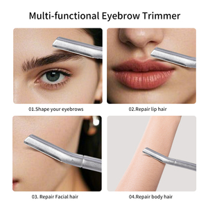 2pcs khuôn mặt dao cạo trên khuôn mặt & lông mày Shaper Set jjf09 nhỏ và dài lưỡi loại bỏ đào lông tơ trên má cằm hoặc trán tông đơ - Product Image 6