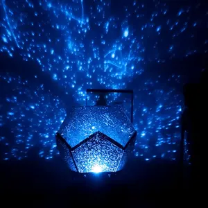Yeni varış renkli yıldızlı romantik LED yıldız gece ışık projektör lambası çocuklar için yatak odası