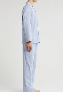 <span class=keywords><strong>Pigiama</strong></span> da <span class=keywords><strong>uomo</strong></span> in misto cotone in due <span class=keywords><strong>pezzi</strong></span> con tasca superiore a maniche lunghe pantaloni lunghi da casa vestiti autunnali da ragazzo set pigiami da <span class=keywords><strong>uomo</strong></span> - Product Image 3