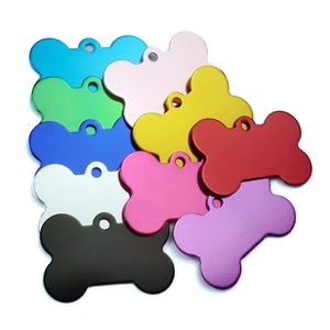 Colorful Blank Engravable Stainless Steel Bone Shaped <b>Dogs</b> ID Tags Personalized Pet Collar Name Tags for <b>Dogs</b> - Product Image 2