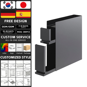 Nuovo Portaspezie a 3 Ripiani in Acciaio per Cucina, Moderno ed Ecologico, Portaoggetti Verticale <span class=keywords><strong>Nero</strong></span> con Cassetti per Soggiorno - Product Image 2