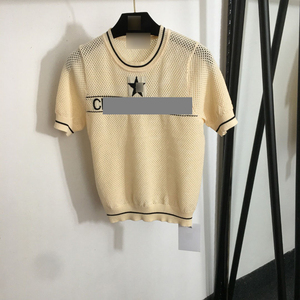 Pull tricoté confortable à manches courtes pour <span class=keywords><strong>femme</strong></span>, collection été 2025 – T-shirts de <span class=keywords><strong>luxe</strong></span> de la <span class=keywords><strong>marque</strong></span> D - Product Image 5
