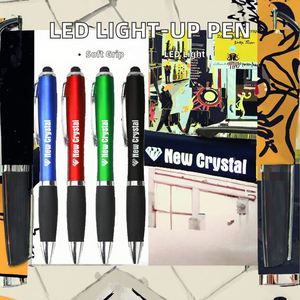 Bolígrafo Personalizado con Logotipo Impreso e Iluminado, Empuñadura de Goma Personalizada con Ancho de Escritura de 1.0 mm, Bolígrafo Promocional de Plástico con Logotipo - Product Image 3