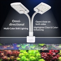Lampe à clip pour aquarium ultra-lumineuse avec rotation à 360° °   Lampe de culture LED à tête réglable et à couleur changeante pour petit aquarium