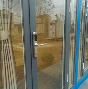 สมาร์ทอลูมิเนียมประตูกระจกบานเลื่อนอิเล็กทรอนิกส์นอก RFID โรงแรมการ์ดล็อคประตู ET918RF - Product Image 5