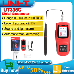 BSSY)UNI-T UT335C Permanentmagnet-Gauß<span class=keywords><strong>meter</strong></span> Handgehaltenes Digitales Tesla-Magnetfeldmessgerät für Oberflächenfelder mit 1% Genauigkeit - Product Image 2