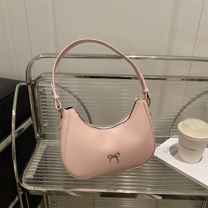 Bolso Bandolera de Mujer 2026, Nuevo Estilo, Moderno, Ligero, Plegable, de Cuero Genuino, Retro, Casual, con Lazo Decorativo - Product Image 1