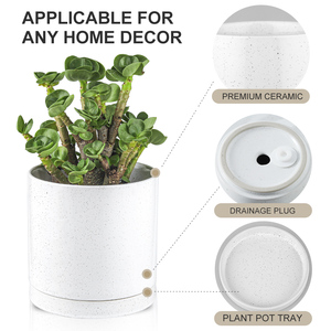 Tianchao — Pot <span class=keywords><strong>de</strong></span> plantes et <span class=keywords><strong>de</strong></span> fleurs en céramique, avec plateau <span class=keywords><strong>de</strong></span> séparation sur le support, pour la plantation - Product Image 4