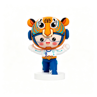 Figura de Tigre de Dibujos Animados en 3D Personalizada de PVC, Linda Estatua de Anime para Escritorio, Modelo Coleccionable para Regalo Promocional