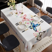 Nappe Rectangulaire Florale Vintage Kongyu Home Textiles, Imprimé Pivoine, Style Champêtre Français, Décoration Botanique pour la Maison