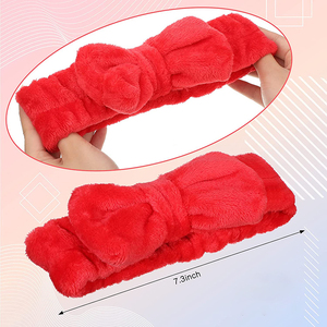 Haute qualité luxe Spa maquillage lavage du visage Polyester large bandeau élastique et peluche yeux Msak sommeil profond ensemble logo personnalisé - Product Image 3