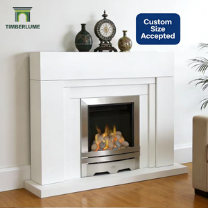 Set Completo di Caminetto Elettrico <span class=keywords><strong>Moderno</strong></span> Bianco su Misura per Soggiorni nelle Case del Regno Unito - Product Image 2