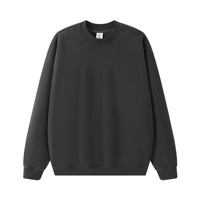Fabricants de vêtements personnalisés 350 grammes Polyester coton coupe surdimensionnée à manches longues col rond sweat pour l'automne/hiver