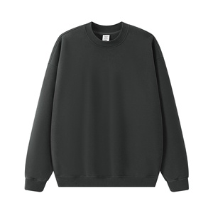 Fabricants de vêtements personnalisés 350 grammes Polyester coton coupe surdimensionnée à manches longues col rond sweat pour l'automne/hiver - Product Image 1