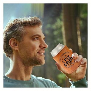 Refroidisseur de canettes personnalisé, isolant pour bière, manchon en néoprène imperméable, support multi-usage pour canettes, cadeau pour garçons d'honneur - Product Image 5