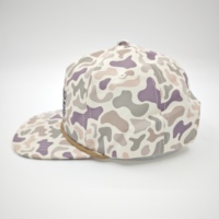 Gorra Richardson 256 de 5 Paneles Personalizable sin Estructura, en Dobby, Terry, Oxford, Popelina, con Bordado a Mano de Leopardo, Puntos, Frutas, Estilo Deportivo y Común