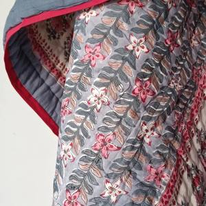 Jaipuri Floral Cotton Block Print Cotton <b>Quilt</b> Indian Block Print <b>Bedding</b> Hand Block Printed <b>Quilt</b> for All Season - Product Image 6